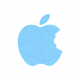 iOS苹果手机操作系统Logo - 浅蓝色苹果标志