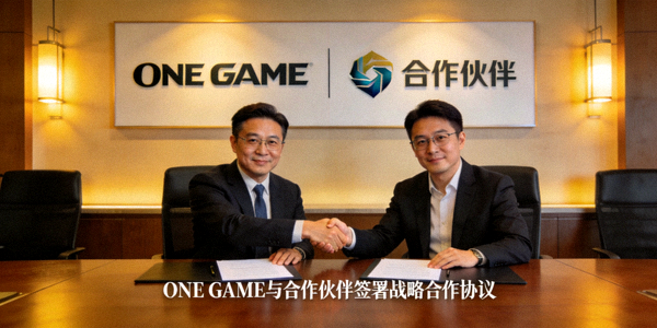 ONE GAME与合作伙伴签署战略合作协议握手照片